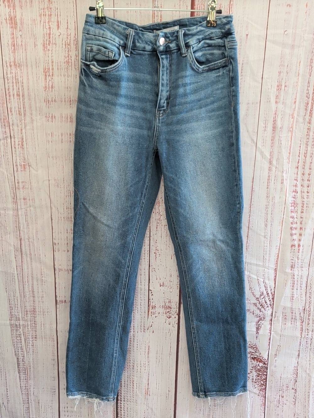 Flying Monkey Women's Straight Leg Jeans — Medium Blue Wash